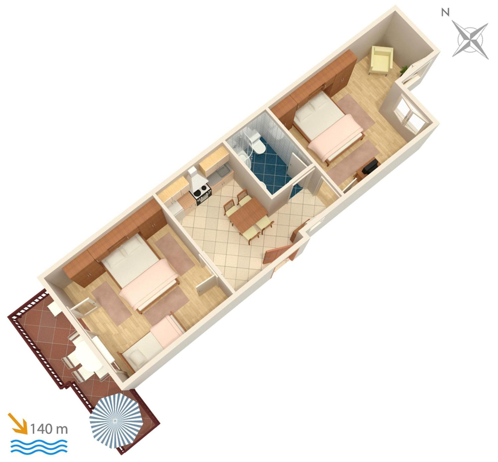 Apartments And Rooms By The Sea Brela, Makarska - 2752 エクステリア 写真